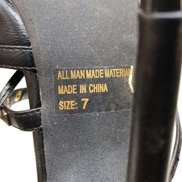 Wild Diva Black Gold Studded Leg Wrap Heels, 7 - Picture 10 of 10